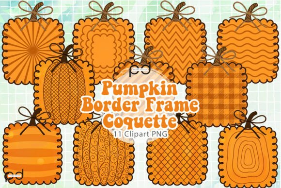 Download Pumpkin Border Frame Coquette Graphics - Border frame Collection