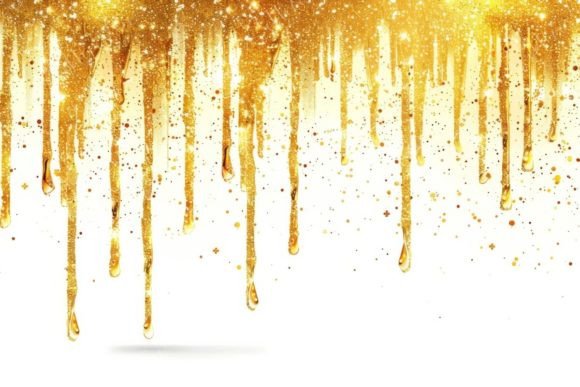 Download Golden Glitter Drips with Glowing Light - Glowing light Collection