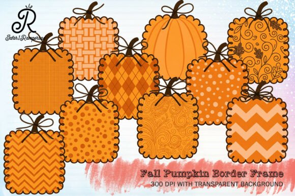 Download Fall Pumpkin Border Frame Clipart - Border frame Collection