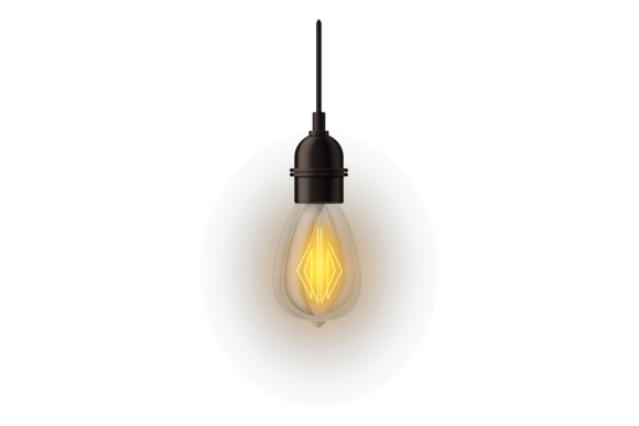 Download Glowing Light Bulb. Realistic Hanging Re - Glowing light Collection